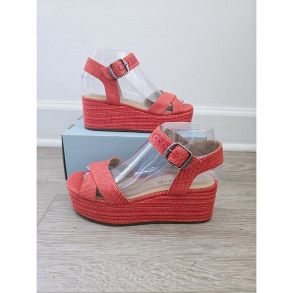 Lucky Brand Shoes - Lucky Brand Bainda Coral Platform Espadrille Wedge Buckle Sandals Y2K Shoes 6.5